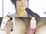 【痴漢動画】デパ地下で見つけた激萌えポニテJD＊アナル丸見え美尻嬲り＊車内2回連続お漏らし噴射！【高画質】