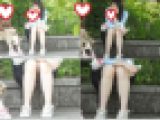 お座りお姉さん発見！！（ＦＨＤ）大変です！！パンツが見えてますよ１８４