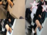 【触りたい太もも】斜めから隠し撮り【ギャルのショートパンツ】