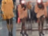 長身で極上美脚の薄黒パンスト美人お姉さん