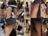 ４人のお姉さんの逆さチラチラ動画おまけ付き　２２４