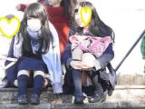 制服姿の可愛いコを発見！！（ＦＨＤ）大変です！！パンツが見えてますよ８