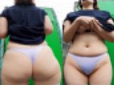 【ワンコイン人妻パンチラ】コインパーキング精算機の前でオロオロするおばさん