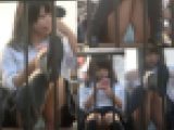 お顔もパンツもくっきりマ○スジも！無防備J○のパンツ越しにぷっくりと浮かび上がる秘部をたっぷり盗撮?