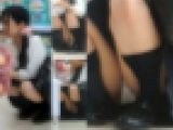 お嬢様ロリ●Kギャップに驚きのスカートの中の、、、店内を付け回り盗撮しまくった衝撃パンチラ動画☆