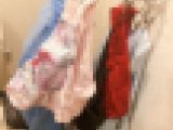 【ゆみ＆フルボッキ横浜美女】【戦利品奇跡の融合】清楚女子パンティーのクロッチ大公開＊洗濯物風