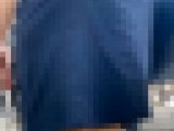 お姉さんの後ろ姿　１２１　OL　過去最高　巨尻　階段上り　ネイビー　タイトスカート