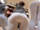 【FullHD】パンティーどころか恥ずかしいシートまでしっかりと透けまくるレギンス爆尻