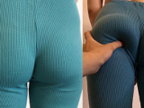 【フルHD高画質】ニットパンツの食い込み