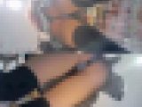 ニーハイ横縞Tバックは卑怯他