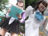 メイドカフェの街角営業パンチラA