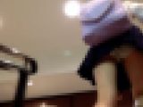 サカキタ5話 階段逆さスマホで盗撮シチュエーション４人の生パン縞パン生足　JK JD お姉さんたち　