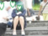 お座りお姉さん発見！！（ＦＨＤ）大変です！！パンツが見えてますよ１１７
