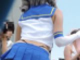 コスプレ2017夏スカートの中丸見えにフル勃起！前傾姿勢お尻突き出し【動画】イベント編 3877