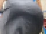 お姉さんの後ろ姿　１５４　エロ　OL　巨尻　階段上り　グレー　ミニタイトスカート
