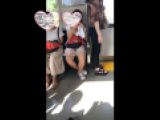 太もも出している女子は皆スケベに見える【電車対面】