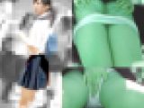 【痴漢】下着にびっちょりシミを滲ます女学生の尻穴まで弄んだ禁断痴漢行為動画004リマスター版