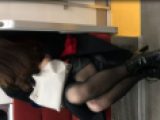 朝帰りの泥酔ｾｸｼｰ女を視姦＾＾