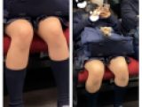 JK風制服美女の対面エロ過ぎるミニスカ生脚159