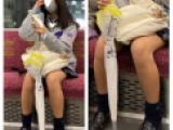 JK風制服美女の対面エロ過ぎるミニスカ生脚169