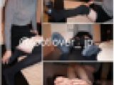 【画像＋ブーツ脱ぎ動画】２３才カフェ店員のニーハイブーツ、ニーハイ、素足！