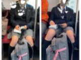 JK風制服美女の対面エロ過ぎるミニスカ生脚177
