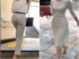 【2名・女子アナ系OLの着衣尻】