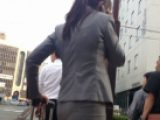 【街で見かけた素敵なお尻②】 出張帰りのOLさん
