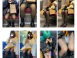 4名の美人お姉さんのエロ過ぎる対面・真上からのセクシー黒パンスト美脚357