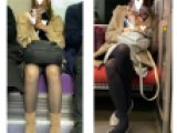 2名の美人お姉さんのエロ過ぎる対面セクシー黒パンスト美脚359