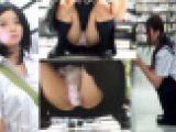 【大開脚2人セット】透けP開脚ニーハイロリ&モリマン女子の卑猥過ぎるM字開脚モロ見えパンチラたっぷりお楽しみセット