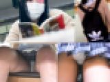 【制服女子】ミニスカJKのパンチラ記録【図書館