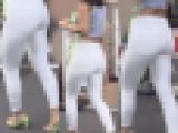 ホワイトデニムのケツ肉がエロ過ぎるお姉さん＊色黒だけど凄く可愛いしケツが堪らなくエロかった．．．