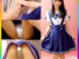 素人パンチラ in 自宅で個人撮影会 vol.051 メイド系セーラー服素人☆Ｊ３モデル まりこちゃん　「ちょっと触りすぎじゃな