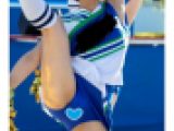 【写真高画質】チア４０　大迫力！有名青アンスコ眼前１ｍ！Part.3