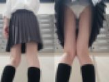 Paper05 制服美脚JK　ポスト　逆さ　一瞬ブラチラあり