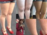 駅シリーズ№3 冬の乾燥肌のぶっとい脚OLをホームと車内で接写したよ
