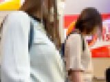 お姉さんの後ろ姿　２１０　OL　巨乳　巨尻　階段上り　グレー　顔出し　タイトスカート