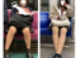 2名のJK風制服美女の対面エロ過ぎるミニスカ生脚237