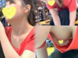 【胸ちら/乳首】2名分/ジョギングシューズ試着中の同僚・ロープレ中の同僚胸チラ【丸見え】