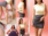 素人パンチラ in 自宅で個人撮影会 vol.080 エチエチ☆フロントジッパーワンピースコス☆ショップ店員ミレイちゃん　「やめ