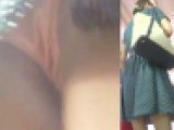 パンチラ盗撮 OLさん ピンクパンツを階段で激撮