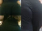 街撮り巨尻通信3＊黒のセクシーニットワンピで階段を上るお姉さん