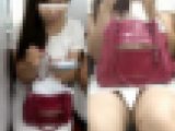 (電車対面）（顔出）白いタイトミニのワンピースをおめしになる…茶道を嗜むロングヘアの貞淑な奥さまを観察してみました!!