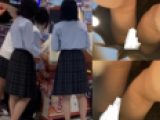 #115  太◯の達人中に”生”を撮られちゃう美少女制服JKちゃんの逆さ撮り風景