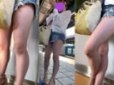 [4K] 電車の超美人&エグすぎ生脚JDさんを接写地獄に