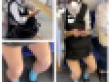JK風制服美女の真上からのエロ過ぎるミニスカ生脚281
