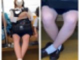JK風制服S級美女の対面エロ過ぎるミニスカ生脚285