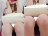 (電車対面）(顔出し）激ミニちゃん…お膝の上にお行儀よくおかれたお鞄の下の…ひかり差し込むえっちな▼ぞーんをサルベージしてみまし