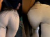 【高画質フルHD】可愛いOLのライン出まくりベージュパンツ①